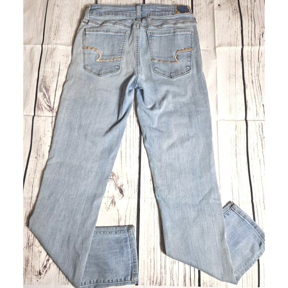 American Eagle Jeans Women's 6 Skinny Ankle Super Stretch 30x29 Embroidered AEO - Picture 11 of 11